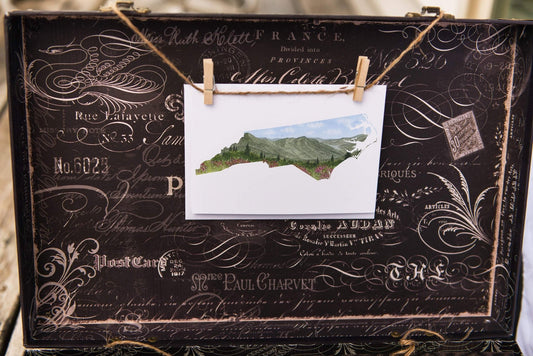 North Carolina Greeting Card, North Carolina Notecard, North Carolina Souvenir, NC Greeting Card Emilie Taylor Art