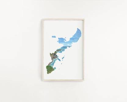 Okinawa Watercolor Painting, Japan Art, Okinawa Art, Japan Souvenir, Cape Manzamo Emilie Taylor Art