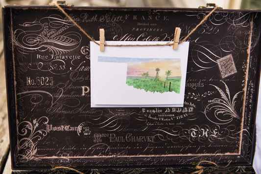 Oklahoma Greeting Card, Oklahoma Notecard, OK Greeting Card, Watercolor Home State Card, OK Card Emilie Taylor Art