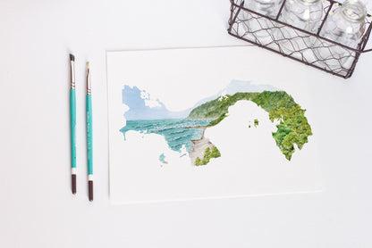 Panama Watercolor Print, Panama Art, Panama Painting, Cambutal, Los Santos Emilie Taylor Art