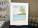 Paradise through a Window Original Painting Mated to size 11x14 Emilie Taylor Art