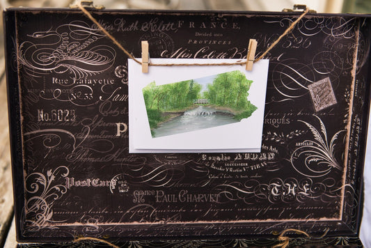 Pennsylvania Greeting Card, Pennsylvania Notecard, Pennsylvania Art, PA Greeting Card, State Card Emilie Taylor Art