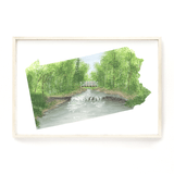 Pennsylvania Pittsburgh Watercolor Painting, Pennsylvania Art, Pennsylvania Print Emilie Taylor Art