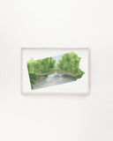 Pennsylvania Pittsburgh Watercolor Painting, Pennsylvania Art, Pennsylvania Print Emilie Taylor Art