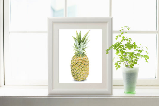 Pineapple Painting, Pineapple Print, Dining Room Decor, Fruit Painting, Realistic Food Art Emilie Taylor Art