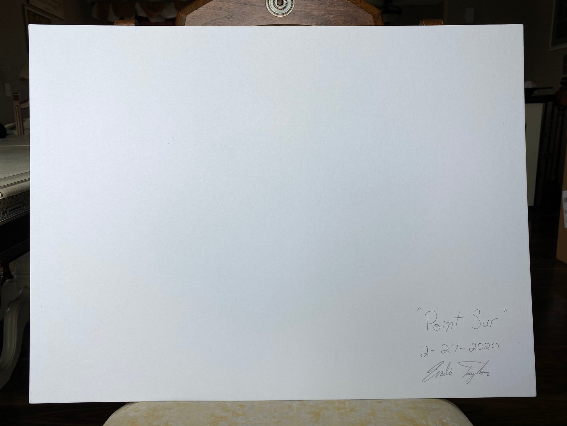 Point Sur Original Painting Mated to size 18x24 Emilie Taylor Art