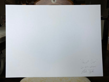 Point Sur Original Painting Mated to size 18x24 Emilie Taylor Art