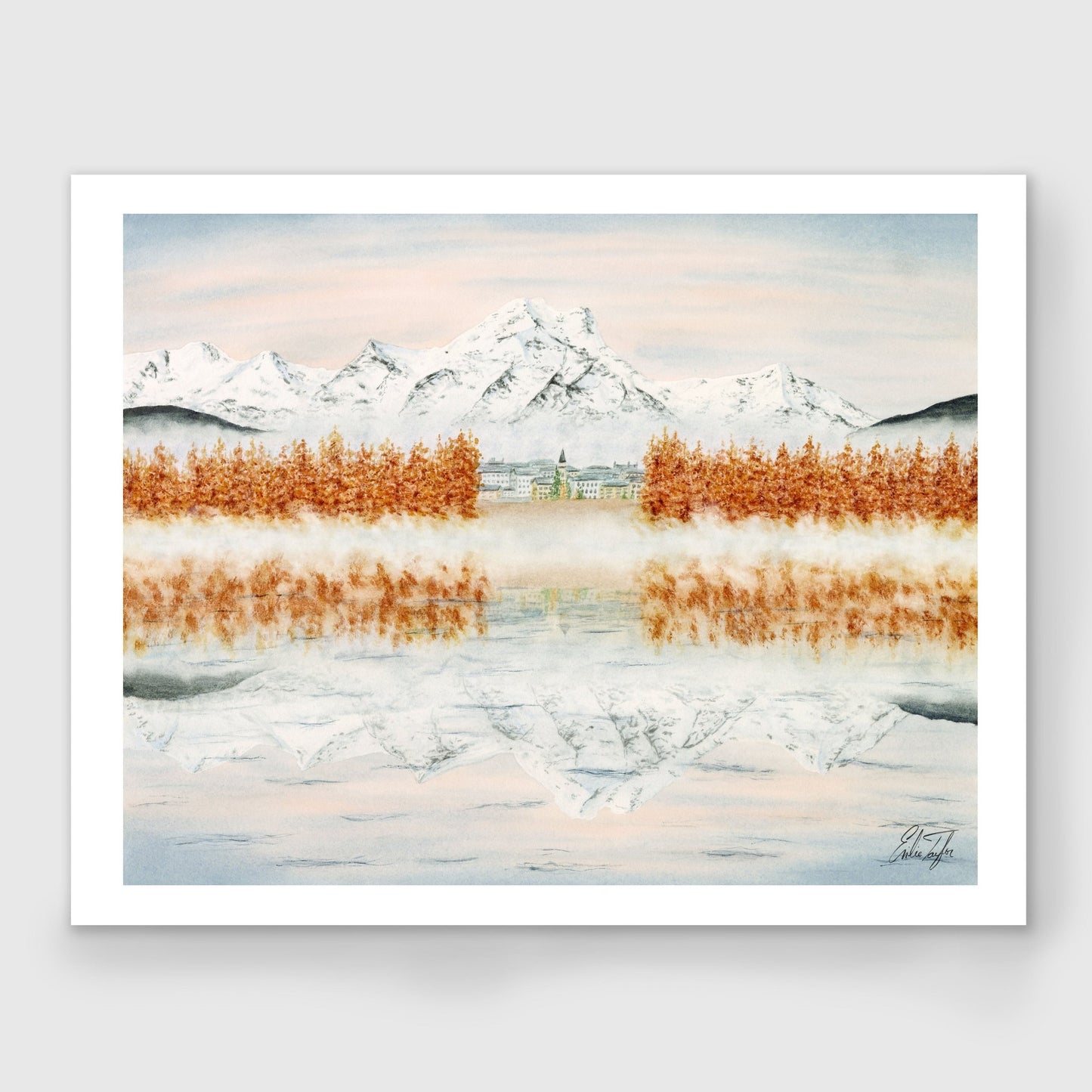 Reflections Of Engadin Limited Edition Print Emilie Taylor Art