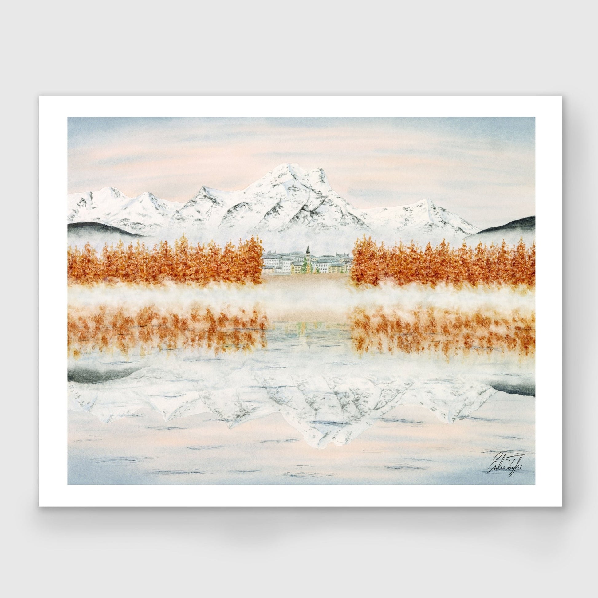 Reflections Of Engadin Limited Edition Print Emilie Taylor Art