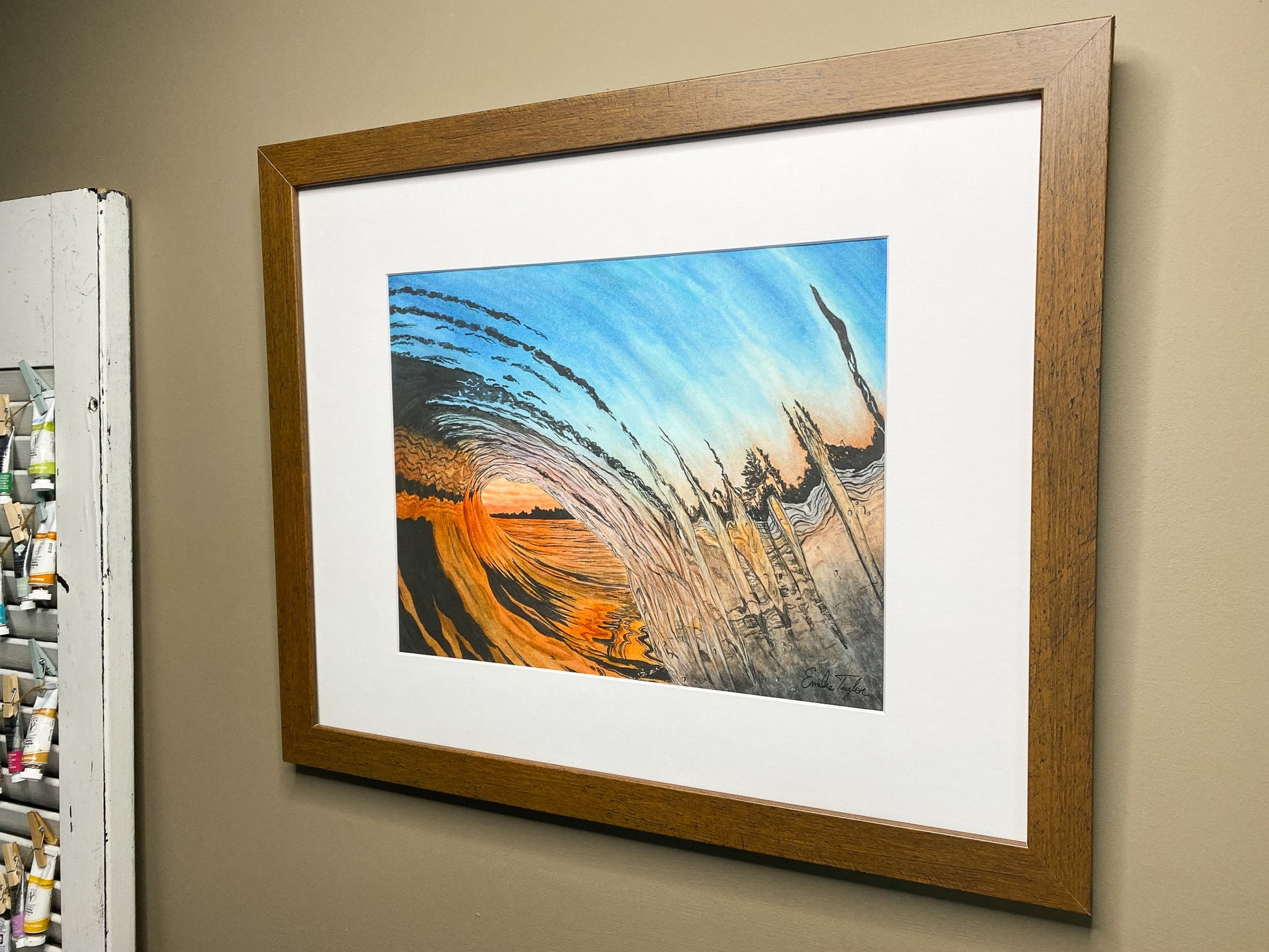 Resilience Original Painting Framed to size 16x20 Emilie Taylor Art