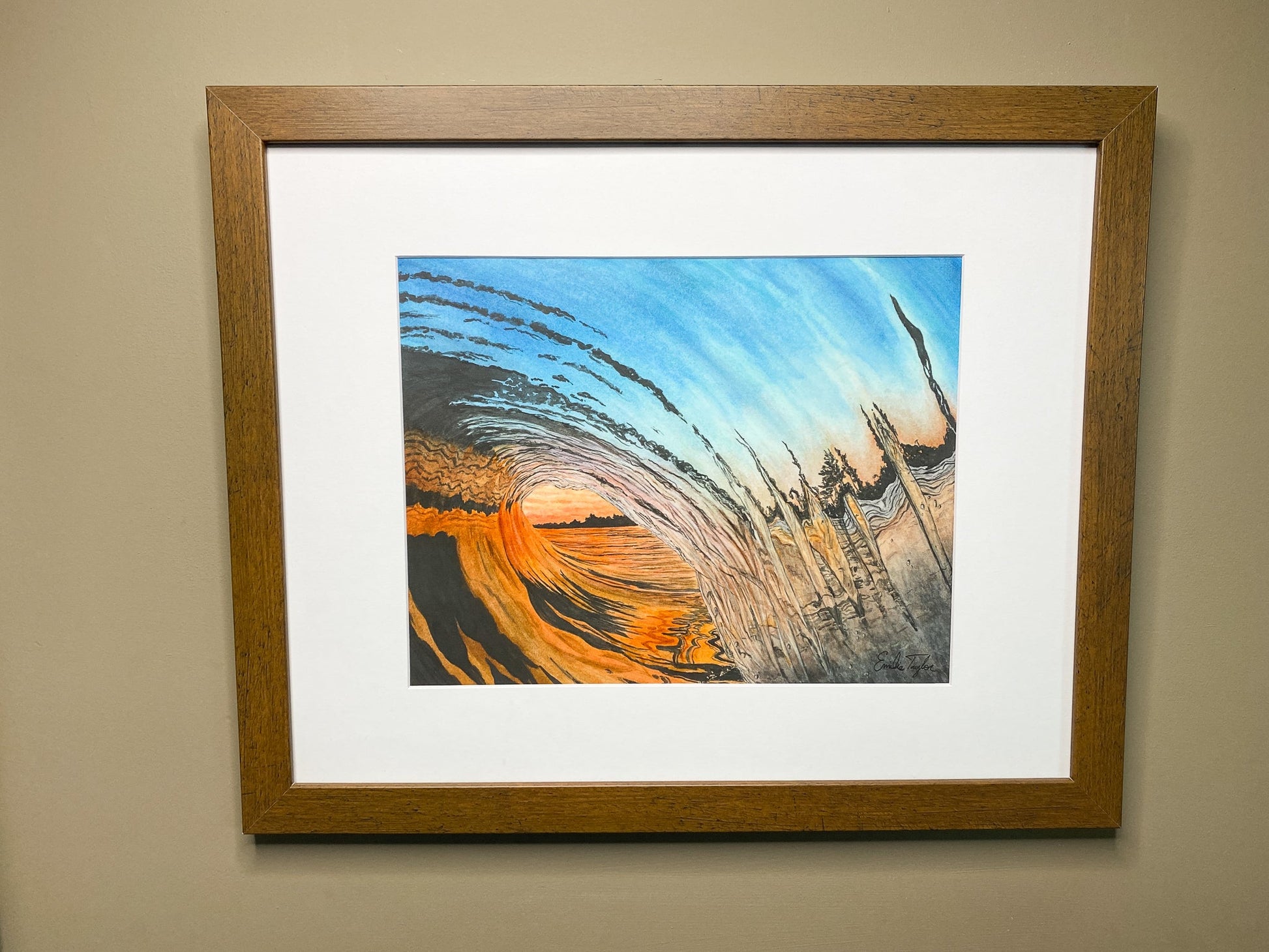 Resilience Original Painting Framed to size 16x20 Emilie Taylor Art