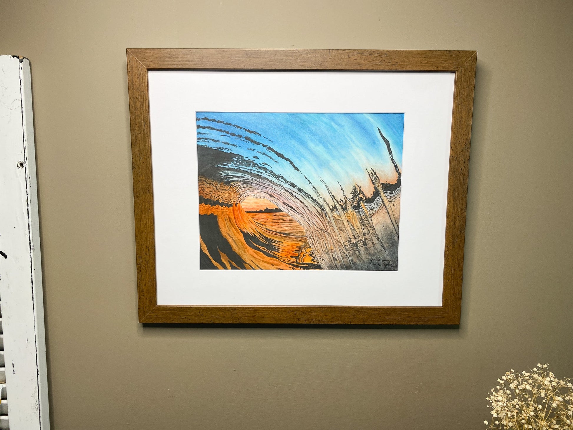 Resilience Original Painting Framed to size 16x20 Emilie Taylor Art