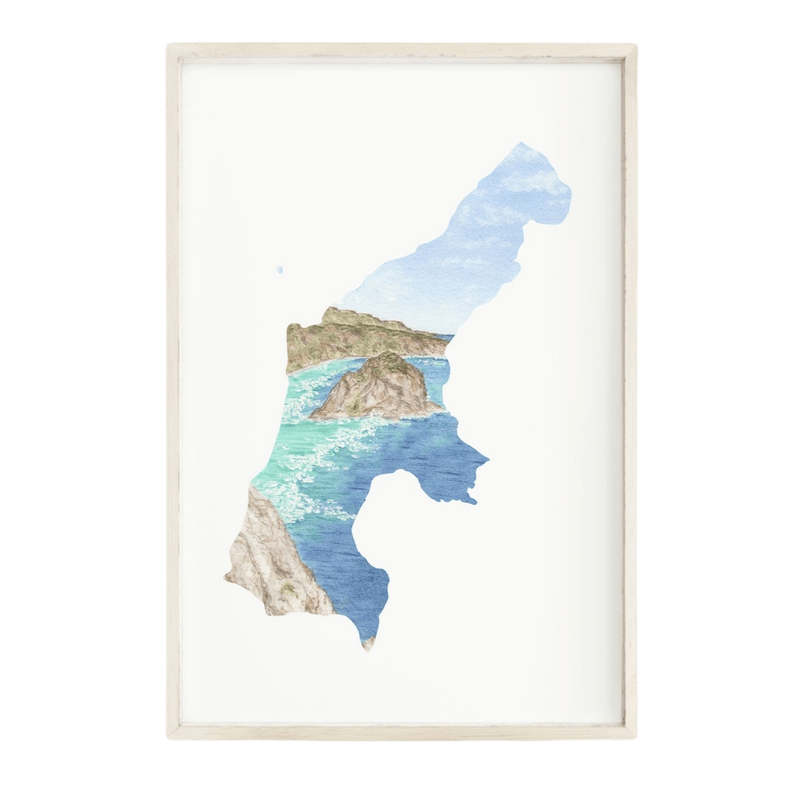 Saipan Watercolor Print, Saipan Island Painting, The Northern Mariana Islands Emilie Taylor Art