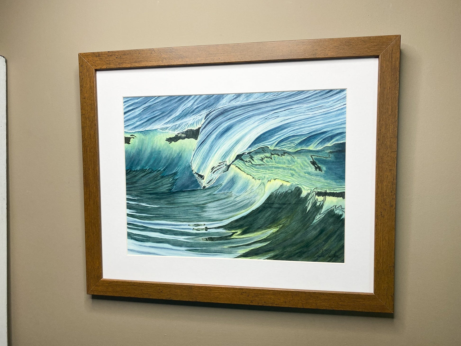 Serendipity Original Painting Framed to size 16x20 Emilie Taylor Art