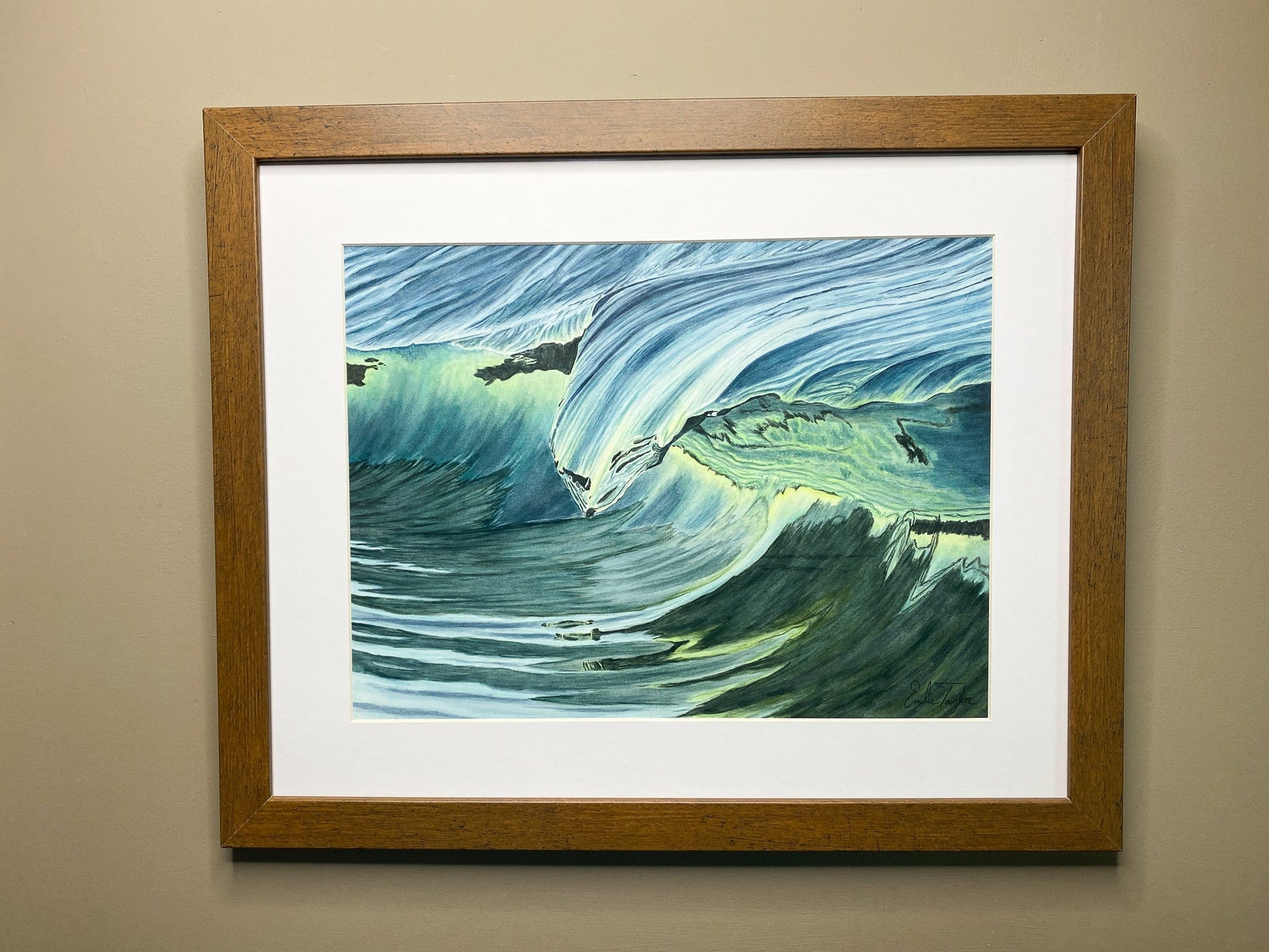 Serendipity Original Painting Framed to size 16x20 Emilie Taylor Art
