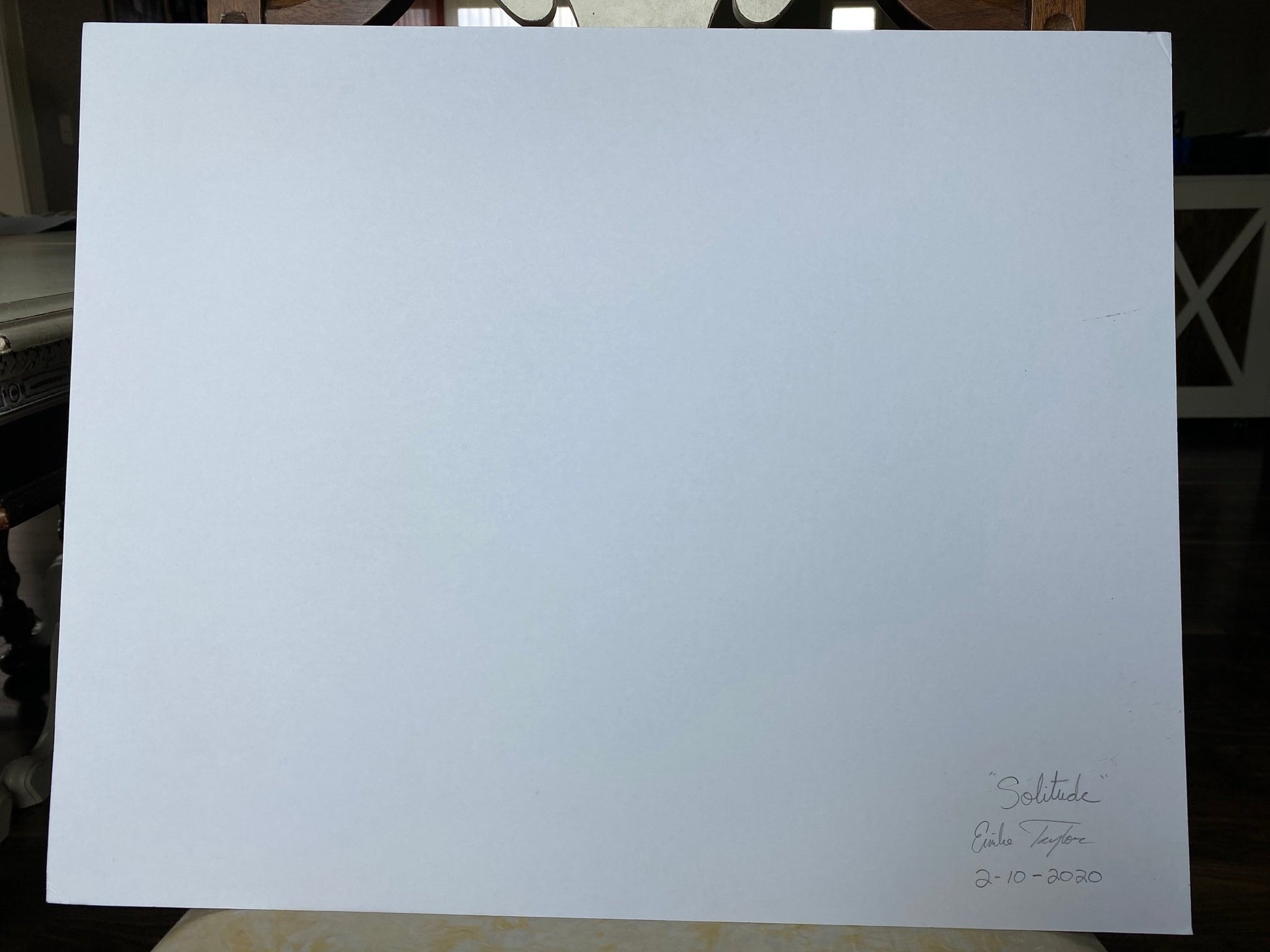 Solitude Original Painting mated to size 16x20 Emilie Taylor Art