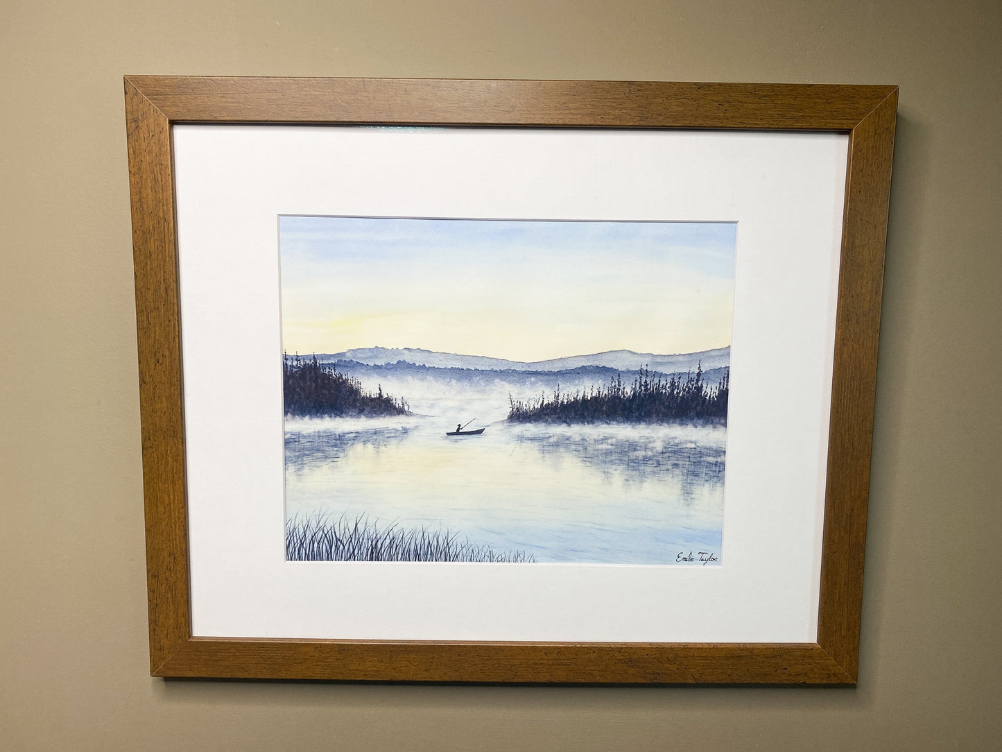 Solitude Original Painting mated to size 16x20 Emilie Taylor Art