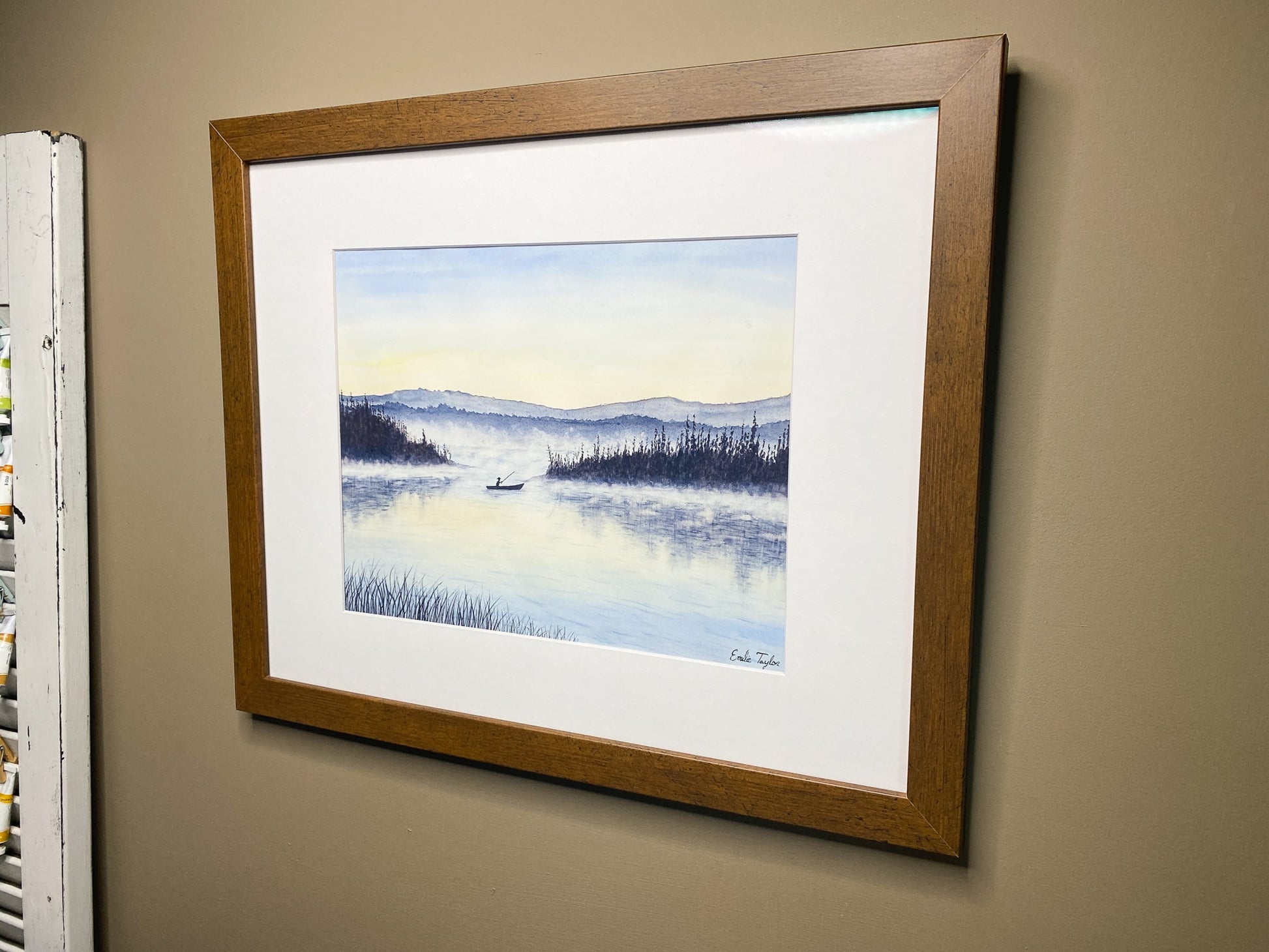 Solitude Original Painting mated to size 16x20 Emilie Taylor Art