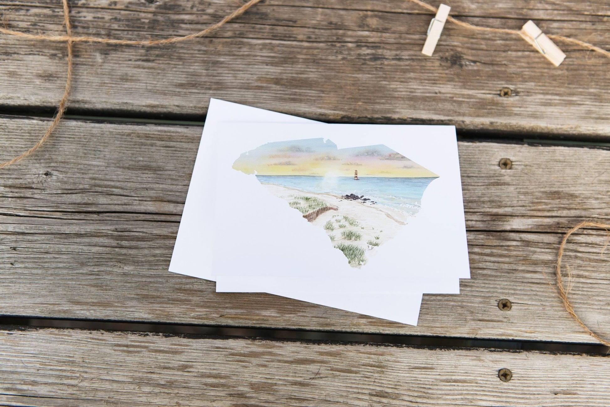 South Carolina Greeting Card, South Carolina Notecard, South Carolina Souvenir, SC Greeting Card Emilie Taylor Art