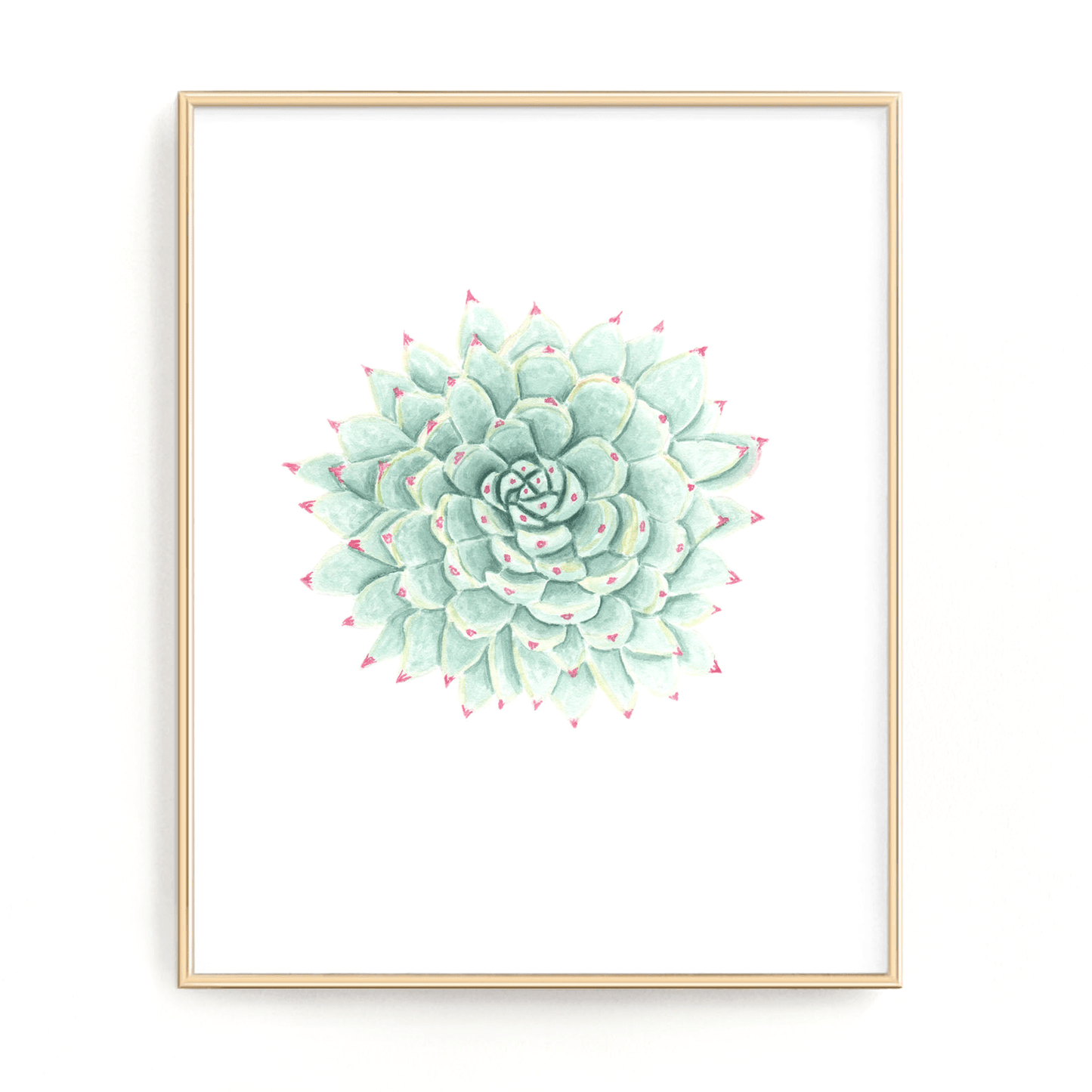 Succulent Print, Watercolor Succulent Painting, Succulent Decor, Desert plant, Blue Succulent, Emilie Taylor Art