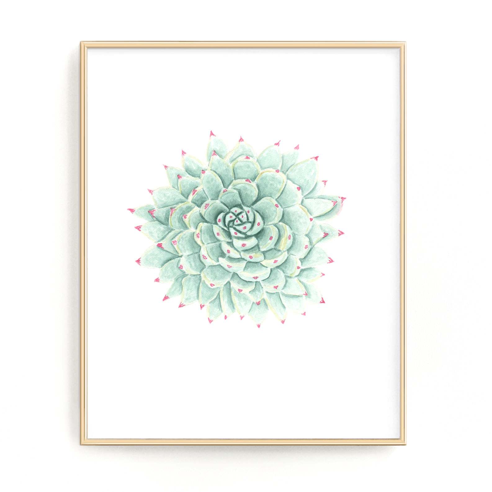 Succulent Print, Watercolor Succulent Painting, Succulent Decor, Desert plant, Blue Succulent, Emilie Taylor Art