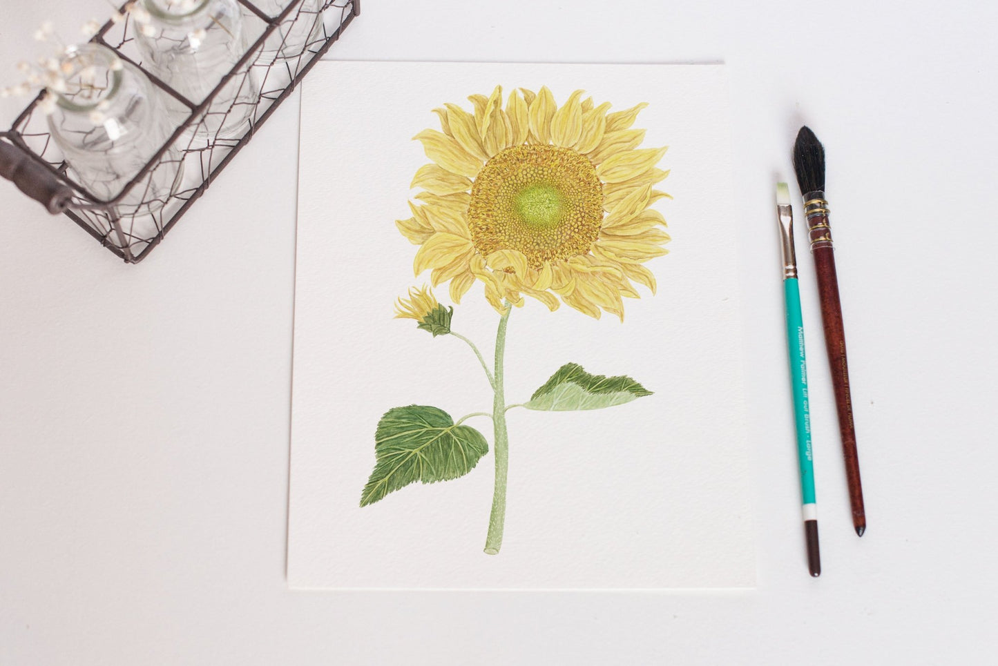 Sunflower Print, Watercolor Sunflower Painting, Sunflower Art, Floral Art, Floral Print Emilie Taylor Art