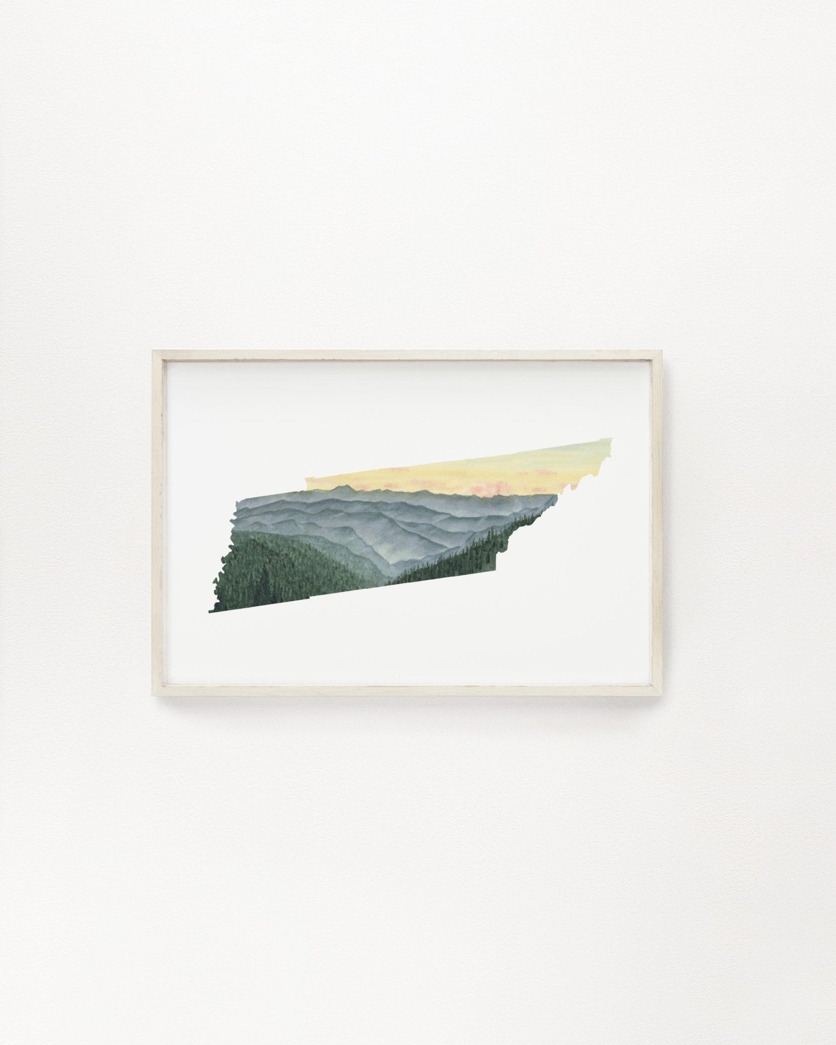 Tennessee Great Smoky Mountains National Park Watercolor Painting, Cades Cove Great Smoky Mountains Emilie Taylor Art