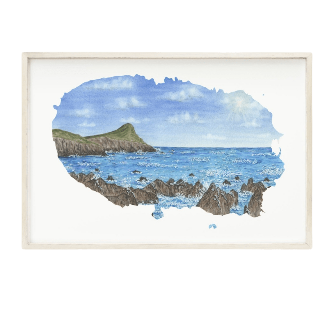 Terceira Watercolor Painting, Terceira Art, Island of Terceira, Azores Artwork, Azores Archipelago Emilie Taylor Art