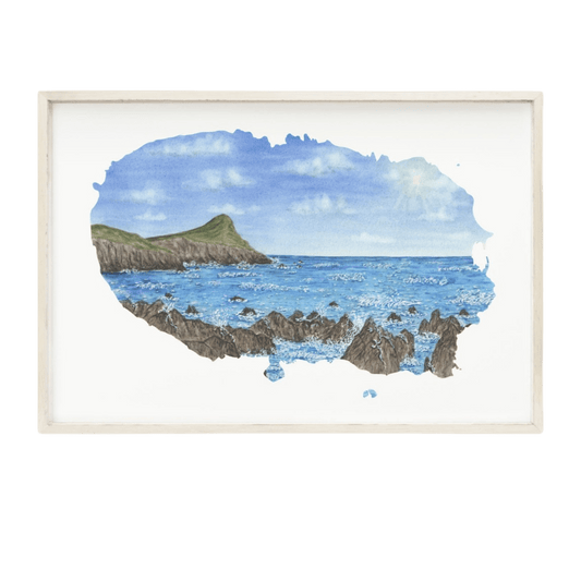 Terceira Watercolor Painting, Terceira Art, Island of Terceira, Azores Artwork, Azores Archipelago Emilie Taylor Art
