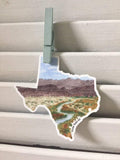 Texas Decal, Watercolor Texas Sticker, TX Car Decal, State Decal, State Sticker, Texas Sticker Emilie Taylor Art