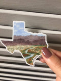Texas Decal, Watercolor Texas Sticker, TX Car Decal, State Decal, State Sticker, Texas Sticker Emilie Taylor Art