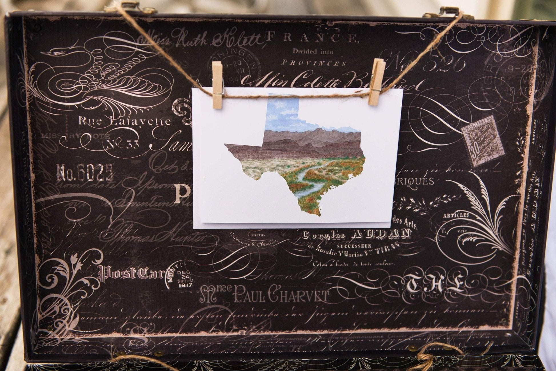 Texas Greeting Card, Texas Notecard, Texas Souvenir, TX Greeting Card, Watercolor State Card Emilie Taylor Art