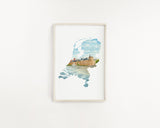 the Netherlands Watercolor Print, Netherlands Art, The Hague Painting, The Hague in the Netherlands Emilie Taylor Art