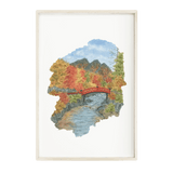 Tochigi Watercolor Painting, Japan Art, Tochigi Art, Shinkyo bridge, Tochigi Print Emilie Taylor Art