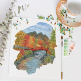Tochigi Watercolor Painting, Japan Art, Tochigi Art, Shinkyo bridge, Tochigi Print Emilie Taylor Art