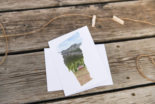 Vermont Greeting Card, Vermont Notecard, Vermont Souvenir, VT Greeting Card, VT state wall art Emilie Taylor Art