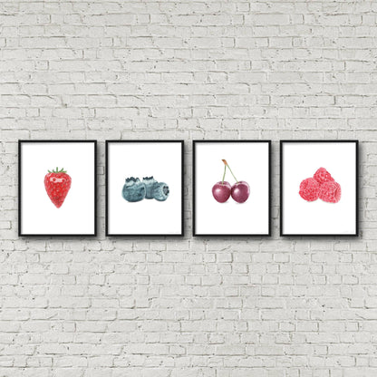 Watercolor Banana Painting, Kitchen Fruit Art, Fruit Painting, Realistic Food Art, Watercolor Fruit Emilie Taylor Art