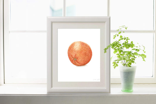 Watercolor Orange Painting, Kitchen Art, Dining Room Decor, Fruit Painting, Watercolor oranges Emilie Taylor Art