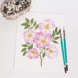 Roses Print, Watercolor Rose Painting, Dog Rose Art, Floral Art, Floral Print, Wild Rose Art