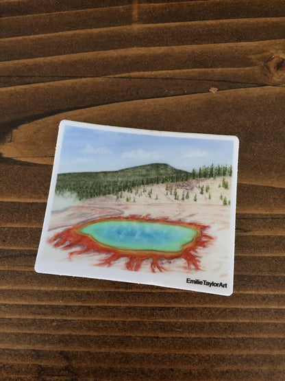 Wyoming Decal, Watercolor Wyoming Sticker, WY Car Decal, Home State Decal, State Sticker Emilie Taylor Art