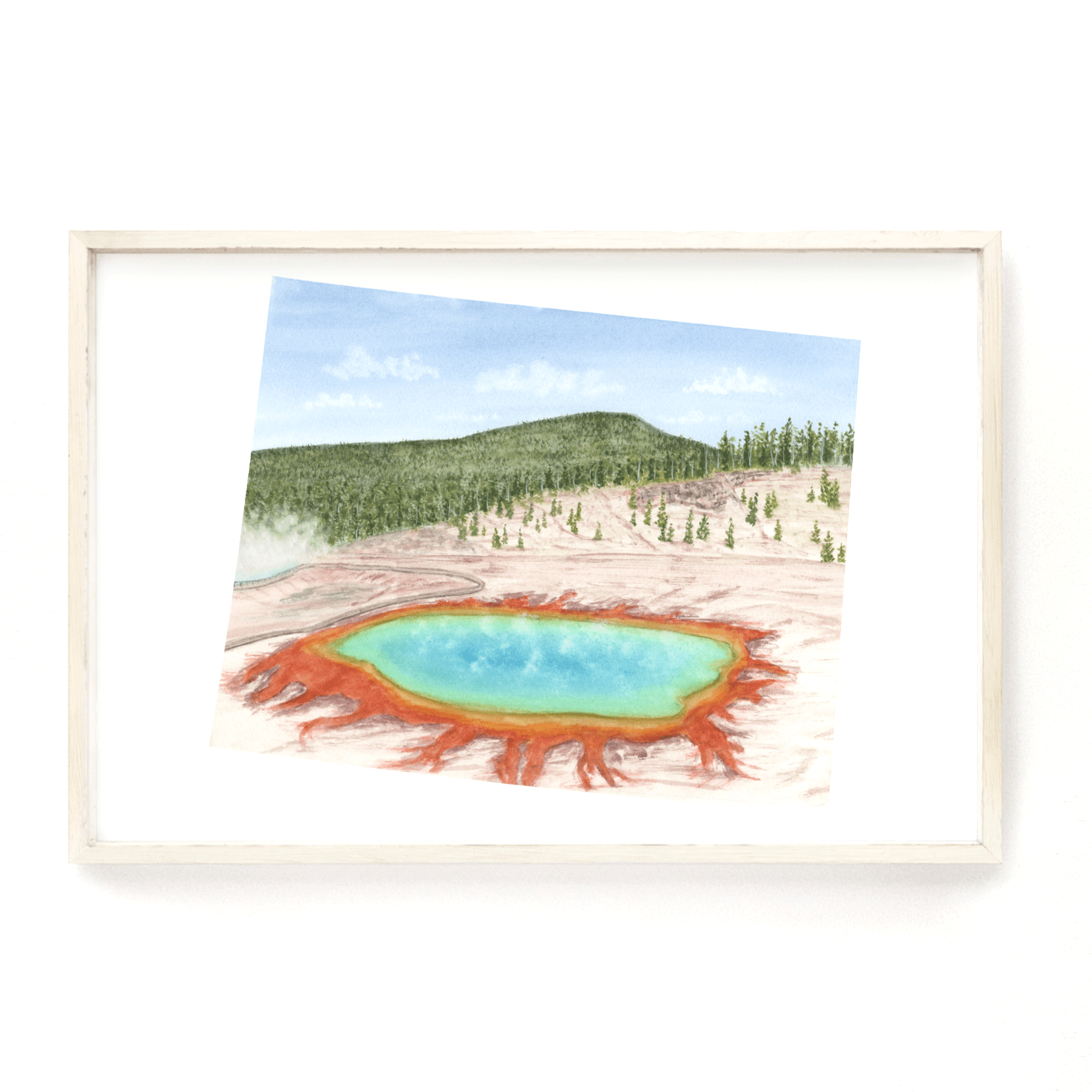 Wyoming Watercolor Print, Wyoming State Art, State Art, WY Map, Wyoming Art Print Emilie Taylor Art